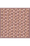 Salmon Geometric Pattern 100% Twill Silk Scarf 4420-02 - 3