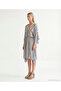Loose V-Neck Short Sleeve Dress - 3