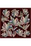Brown Floral Pattern 100% Twill Silk Scarf 4410-81 - 3