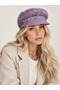 Women's Plush Soft Textured Cap - Angora with Fleece Inside - 3