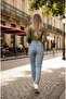 Khaki Darkalıp Slimfit Soft Touch Rib Long Sleeve Blouse Crew Neck Blouse - 2