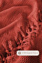 Daisy Pike Bedspread 100% Cotton with Tassels (220X240 cm) Cinnamon - 4