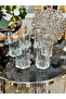 12-Piece Crystal-Looking Water Set – 6 Tall & 6 Short Glasses Set – Stylish Patterned Water and Soft Drink Glasses - 3