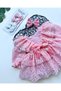 Lola Baby Girl Lace Detailed Long Sleeve Special Occasion Holiday Evening Dress - 7