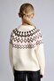 Crew Neck Geometric Patterned Knitwear Sweater for Girls I5465A826Wn - 5