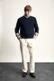 Cotton Slim Fit Henley Collar Waffle Long Sleeve T-Shirt F8212Ax26Au - 2