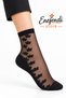 5-Pack Women's Tulle Socks ✦   Patterned Black Skin Transparent Socket Lycra ✦   36-40 - 2