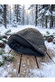 Unisex Fleece-Lined Black-White Knitted Folded Knit Beanie - 2