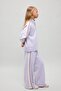 Half Zipper Long Sleeve Top Wide Leg Bottom 2-Piece Soft Touch Set Girls I1135A826Au - 2