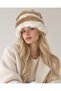 Fur Beret for Women Winter - Extra Soft Brown-Ecru - 5