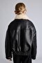 Polo Collar Plush Lining Faux Leather Coat Girls G9351A826Au - 5
