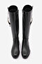 Women's Belt Buckle Casual Boots Alges Black - 7
