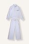 Half Zipper Long Sleeve Top Wide Leg Bottom 2-Piece Soft Touch Set Girls I1135A826Au - 5
