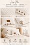 100% Cotton Single Pique-Bedspread Set Cream Knitted Patterned 1 Pillowcase and 1 Throw Pillow Cover - 4