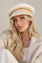 Beanie Hat Women's Wool Soft Textured - Angora with Fleece Inside Beige - 4