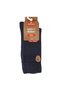 Men's Wool Towel Lambswool Socks Navy Blue - 2