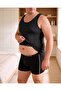 Men's Corset Tank Top Black - 3