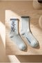 Weekdays Written Light Blue Children's Socks - 3