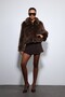 Coffee Plush Look Coat - 3