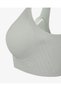 Laser Cut Seamless Front Snap Supportive Bra Green - 8