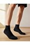 Unisex Seamless Sole Towel Short Sports Socks Black - 3