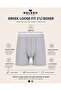 Men's Loose Fit 2-Pack Boxer Black Gray - 2