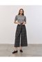 Belted Plaid Pleated Culotte Trousers - 3