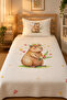 Capybara Patterned Single Pique 160X220 Cm, 160 X 230, 2 Pieces, Polyester, Without Sheets, Mixed - 5