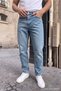 Men's Light Blue Basic Boyfriend Washed Denim Jeans - 6