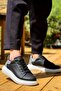 Kb-X500 Kuback Lace-Up Black Silver Casual Men's Shoes - 3
