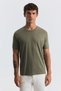 Khaki Regular Fit Modal Technical Fabric Men's T-Shirt