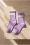 Striped Lilac Girls' Socks - 3