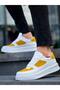 Zrk-X8 High Quality Thick Sole White Yellow Suede Casual Men's Sneaker - 4