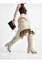 Plus-plus006-0118-1 Women's Platform Heeled Beige Boots - 5