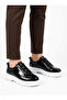 Zrk-703 Premium High Quality Black and White Patent Leather Elastic Casual Men's Classic Shoes