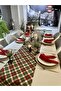 New Year Plaid Pattern Red - Green Christmas Table Runner (Napkins Not Included) - 8