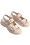 Kaji high quality beige double buckle thick sole sandals - 3