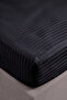 Fitted Sheet Pieces 100% Cotton Vertical Striped Satin Double Duvet Cover Set - 2