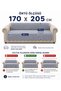 Non-Slip Based Well Soft Sofa & Sofa Bed Cover 170×215 cm – Zigzag Pattern Anthracite - 5