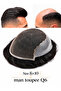 Men's Real Human Hair Toupee, Q6 Swiss Lace PU Base, Hair Loss Solution
