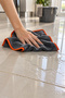 (1 Piece) Orange Piping Microfiber Floor, Wall Tile Wiping Cleaning Cloth 50X70Cm - 7