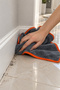 (1 Piece) Orange Piping Microfiber Floor, Wall Tile Wiping Cleaning Cloth 50X70Cm - 6