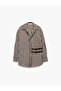 Belted Cotton Long Sleeve Classic Collar Buttoned Striped Shirt - 5
