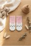 Cat Patterned Baby Socks Pink - 3