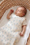 4 Layer Muslin 1.2 Tog Baby Sleeping Bag (0-18 Months) - Blue Dainty Bow