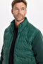 Men's Regular Fit Classic-Cut Zipper-Front Double-Pocket Warm-Weather Stand-Up Collar Khaki Jacket - 5