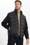 Men's regular fit classic cut zippered double pocket warm Mock Neck black jacket - 4