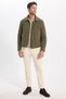 Men's Slim Fit Slim Fit Double Pocketed Snap Closure Pack Khaki Coat - 3