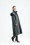 Kephira Kaşe Gray Long Coat with Detachable Collar - 2