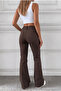 Distressed Washed High Waist Flare/Spanish Jeans - 7